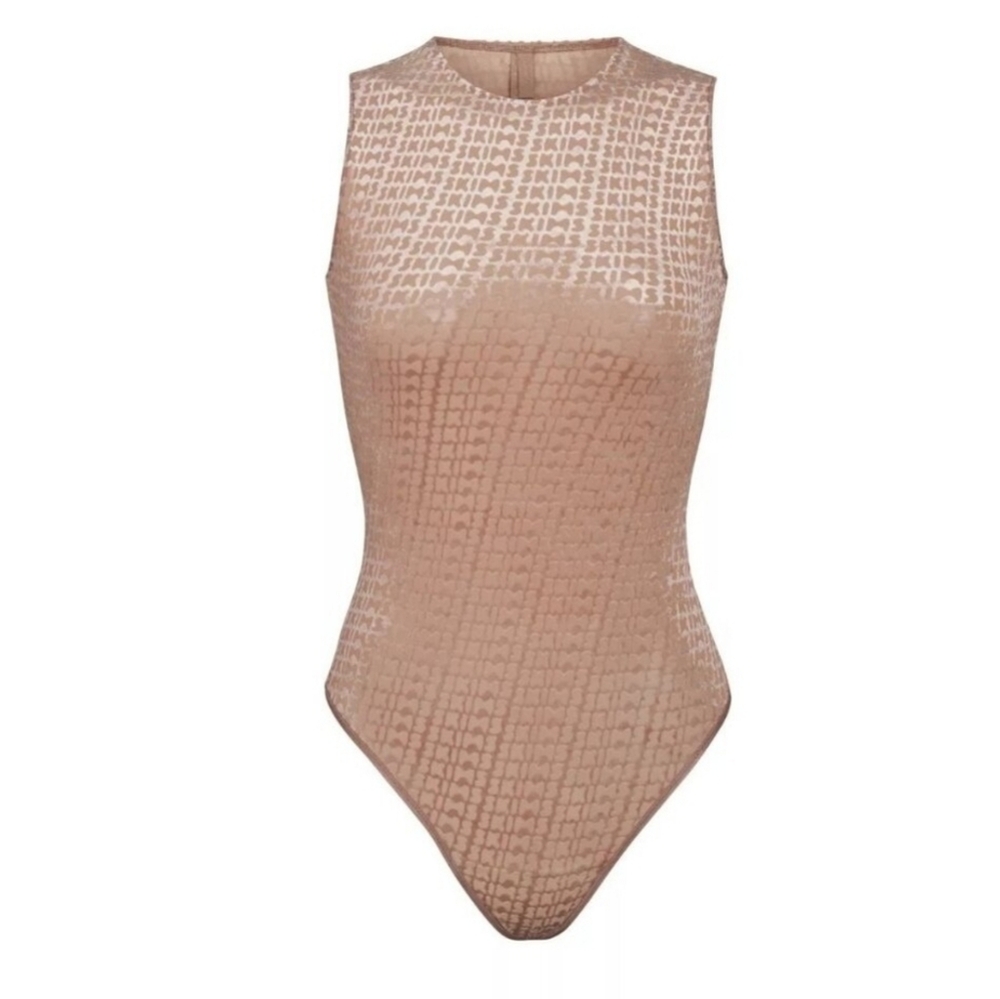 SKIMS Velvet Logo Bodysuit Sienna Womens XXS, M NWT